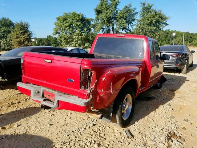 1FTYR14U24PA70303 - 2004 FORD RANGER SUP RED photo 4