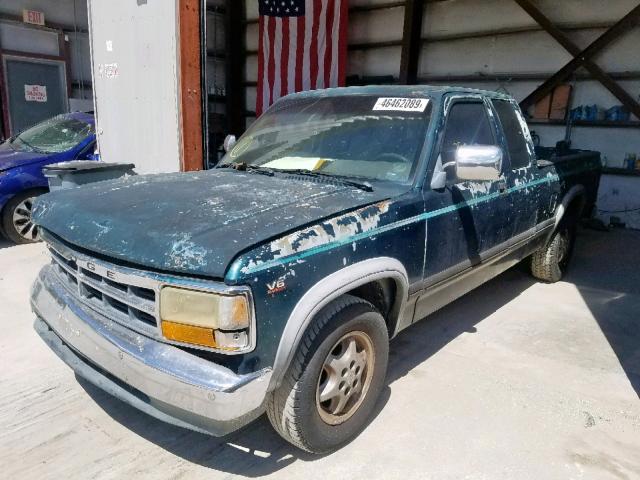 1B7GL23X9SS118419 - 1995 DODGE DAKOTA GRAY photo 2