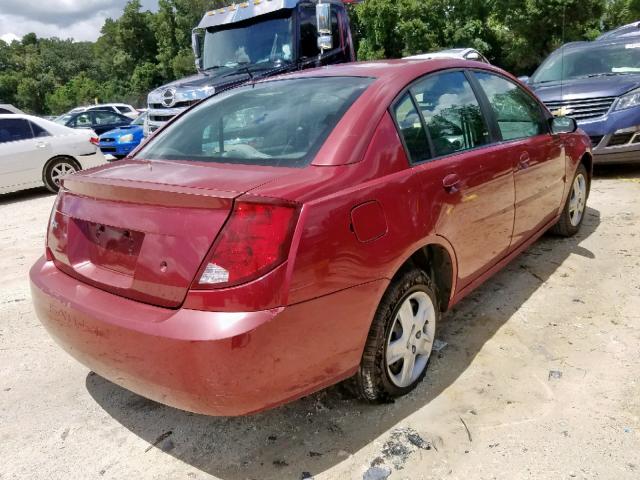 1G8AJ55F87Z156931 - 2007 SATURN ION LEVEL MAROON photo 4