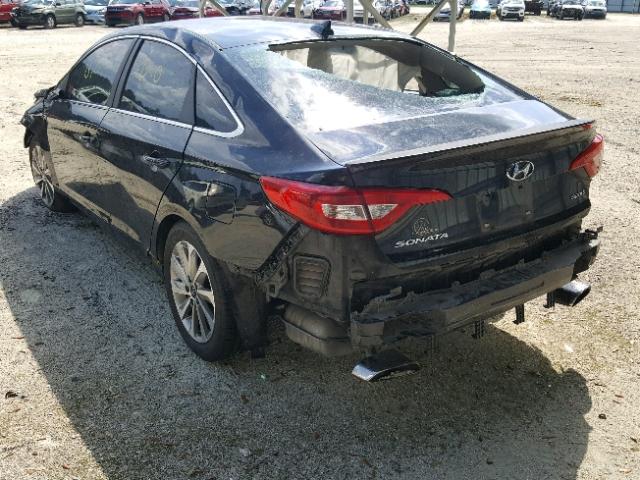 5NPE34AF7FH075877 - 2015 HYUNDAI SONATA SPO BLACK photo 3