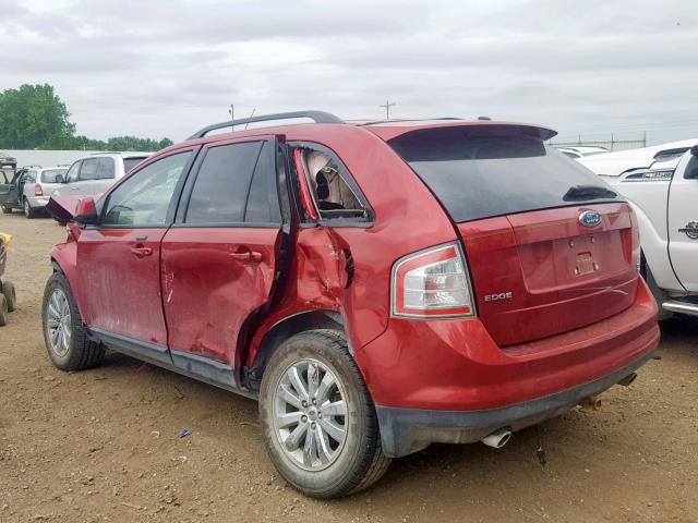 2FMDK48C87BA34516 - 2007 FORD EDGE SEL RED photo 3