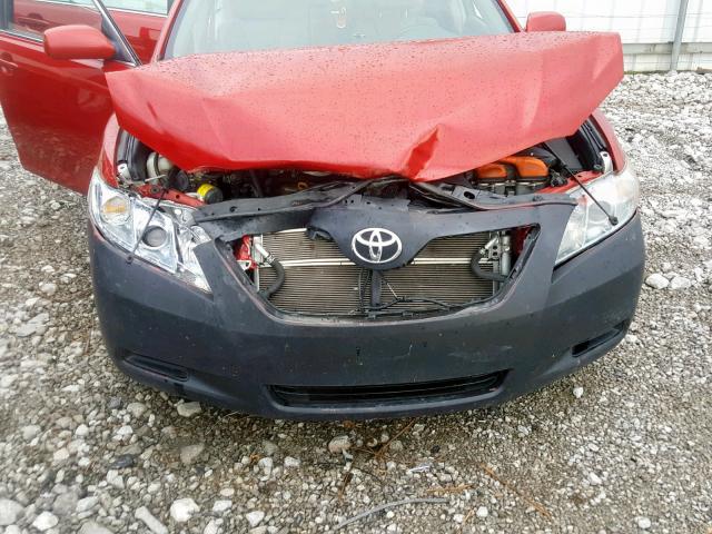 4T1BB46K38U044092 - 2008 TOYOTA CAMRY HYBR RED photo 9