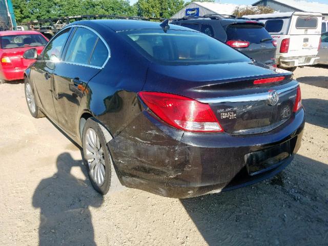 2G4GR5EK4C9141588 - 2012 BUICK REGAL BLACK photo 3