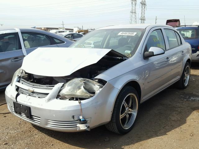 1G1AT58H897107779 - 2009 CHEVROLET COBALT LT SILVER photo 2