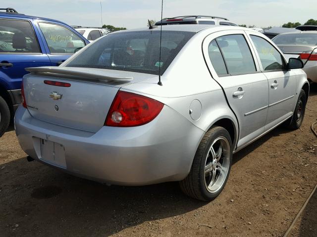 1G1AT58H897107779 - 2009 CHEVROLET COBALT LT SILVER photo 4