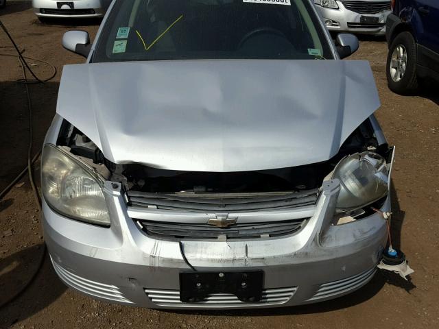 1G1AT58H897107779 - 2009 CHEVROLET COBALT LT SILVER photo 7