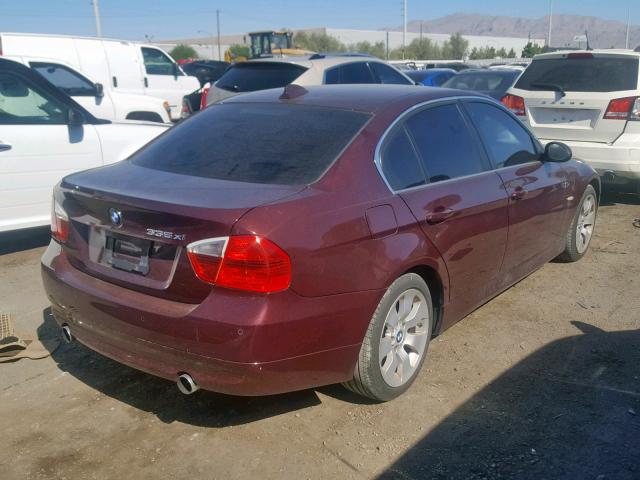 WBAVD53528A009428 - 2008 BMW 335 XI BURGUNDY photo 4