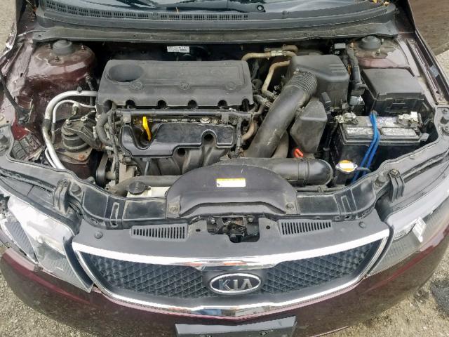 KNAFU4A28A5849784 - 2010 KIA FORTE EX BURGUNDY photo 7