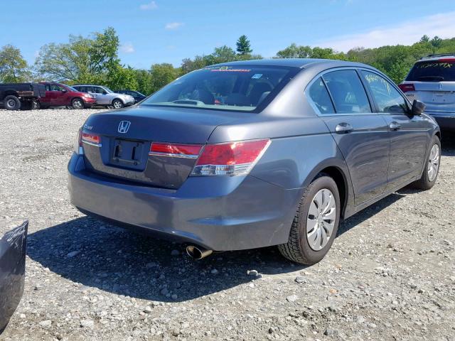 1HGCP2F35CA174930 - 2012 HONDA ACCORD LX GRAY photo 4