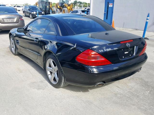 WDBSK75F95F095900 - 2005 MERCEDES-BENZ SL 500 BLACK photo 3