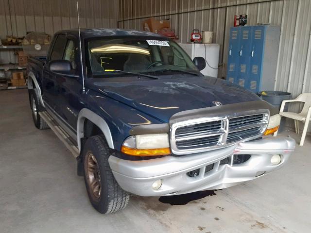 1B7HG48N42S541064 - 2002 DODGE DAKOTA QUA BLUE photo 1