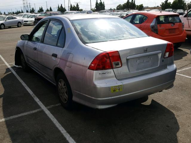 2HGES16454H552788 - 2004 HONDA CIVIC DX GRAY photo 3