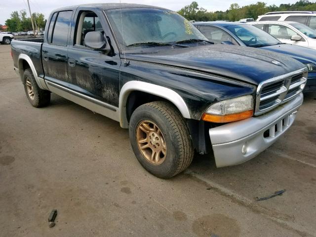 1D7HL48K04S507309 - 2004 DODGE DAKOTA QUA BLACK photo 1