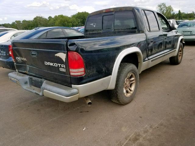 1D7HL48K04S507309 - 2004 DODGE DAKOTA QUA BLACK photo 4