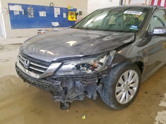 1HGCR3F88DA020046 - 2013 HONDA ACCORD EXL GRAY photo 9