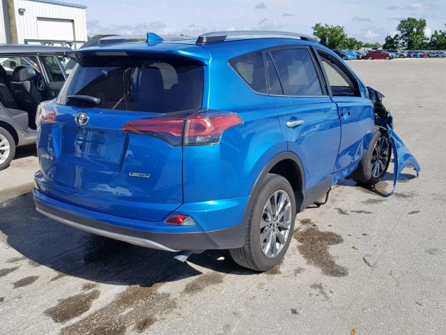 JTMYFREV7JJ156459 - 2018 TOYOTA RAV4 LIMIT BLUE photo 4