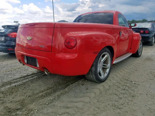1GCES14H75B118452 - 2005 CHEVROLET SSR 红色 照片 4
