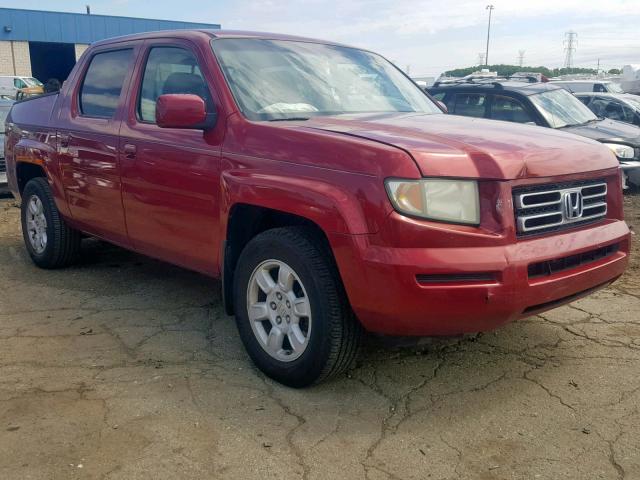 2HJYK16476H554326 - 2006 HONDA RIDGELINE RED photo 1