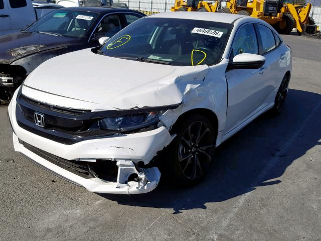 19XFC2E87KE009140 - 2019 HONDA CIVIC SPOR WHITE photo 2