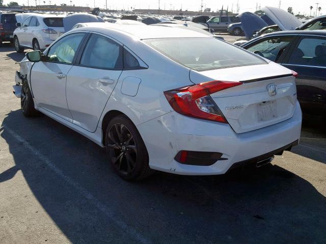 19XFC2E87KE009140 - 2019 HONDA CIVIC SPOR WHITE photo 3