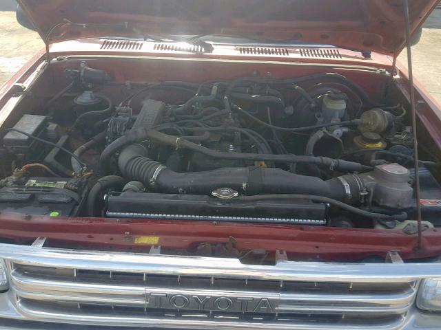 JT4RN93P4M5036773 - 1991 TOYOTA PICKUP 1/2 RED photo 7