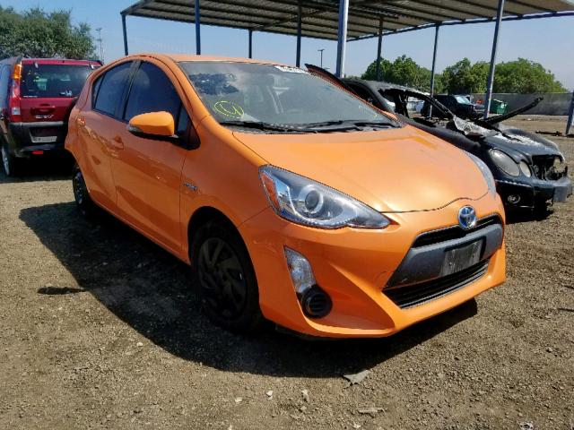 JTDKDTB3XF1108442 - 2015 TOYOTA PRIUS C ORANGE photo 1