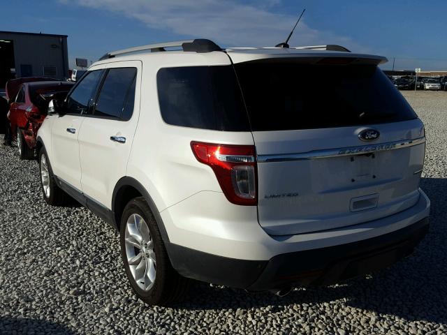 1FM5K7F83FGC62211 - 2015 FORD EXPLORER L WHITE photo 3