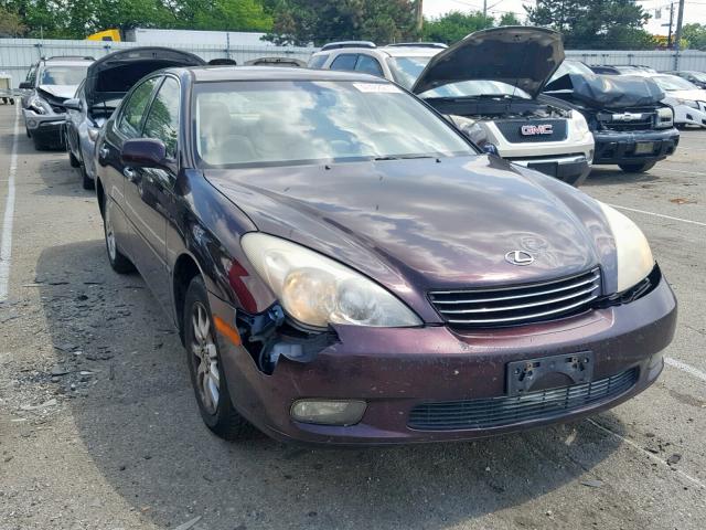 JTHBF30G830134621 - 2003 LEXUS ES 300 MAROON photo 1