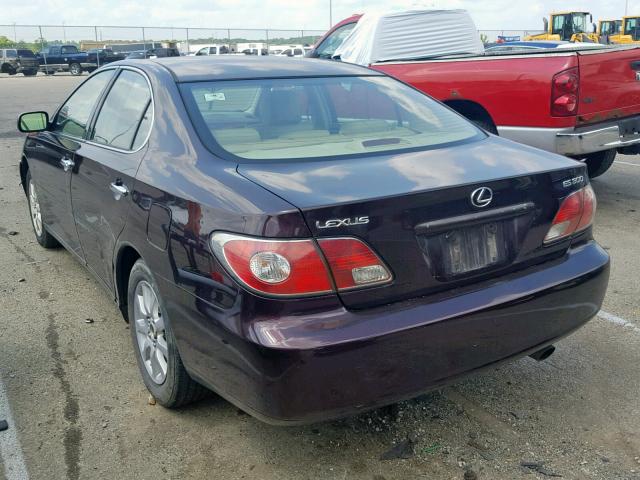 JTHBF30G830134621 - 2003 LEXUS ES 300 MAROON photo 3