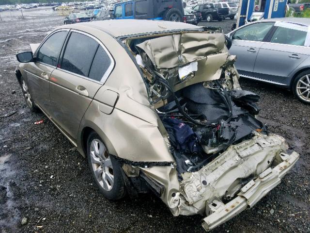 1HGCP26808A064239 - 2008 HONDA ACCORD EXL BEIGE photo 3