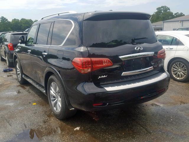 JN8AZ2NFXH9646953 - 2017 INFINITI QX80 BASE BLACK photo 3