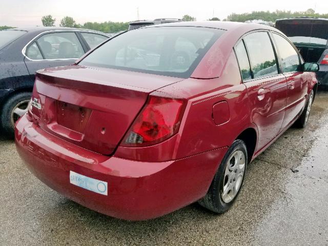 1G8AJ54F14Z161384 - 2004 SATURN ION LEVEL BURGUNDY photo 4