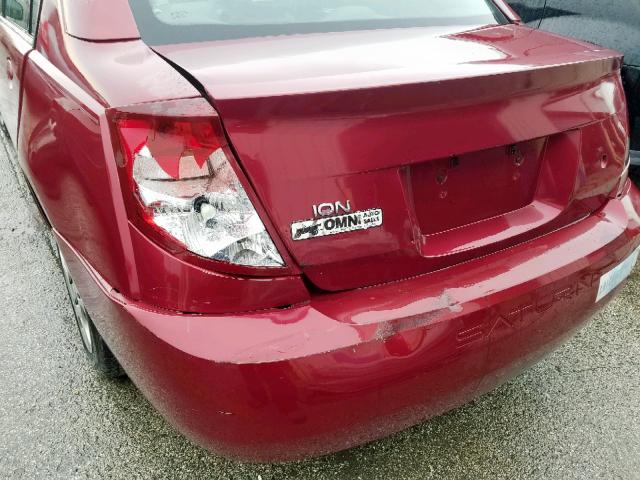 1G8AJ54F14Z161384 - 2004 SATURN ION LEVEL BURGUNDY photo 9