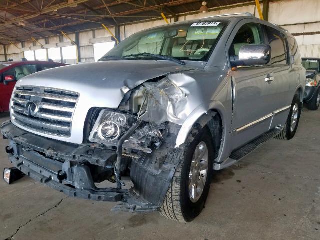 5N3AA08A76N807144 - 2006 INFINITI QX56 SILVER photo 2