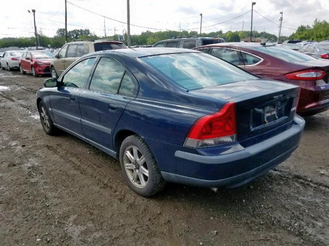 YV1RS61RX22180865 - 2002 VOLVO S60 BLUE photo 3