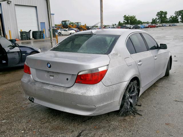 WBANA53554B851628 - 2004 BMW 525 I SILVER photo 4