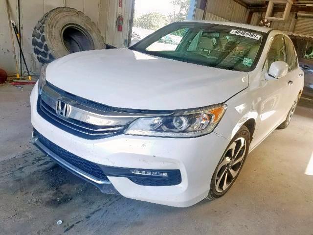 1HGCR2F80HA037715 - 2017 HONDA ACCORD EXL WHITE photo 2