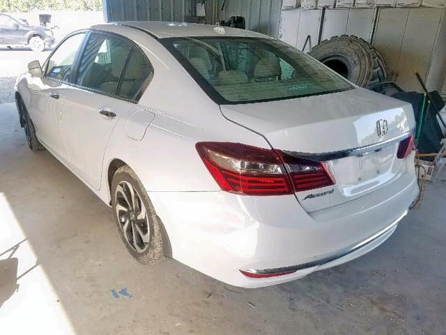 1HGCR2F80HA037715 - 2017 HONDA ACCORD EXL WHITE photo 3