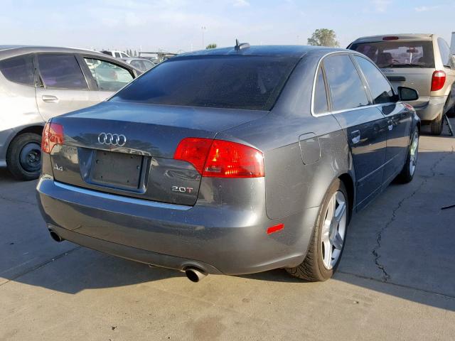 WAUAF78E25A535518 - 2005 AUDI A4 2.0T GRAY photo 4