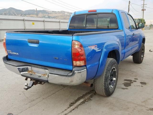 5TETU62N65Z135634 - 2005 TOYOTA TACOMA PRE BLUE photo 4