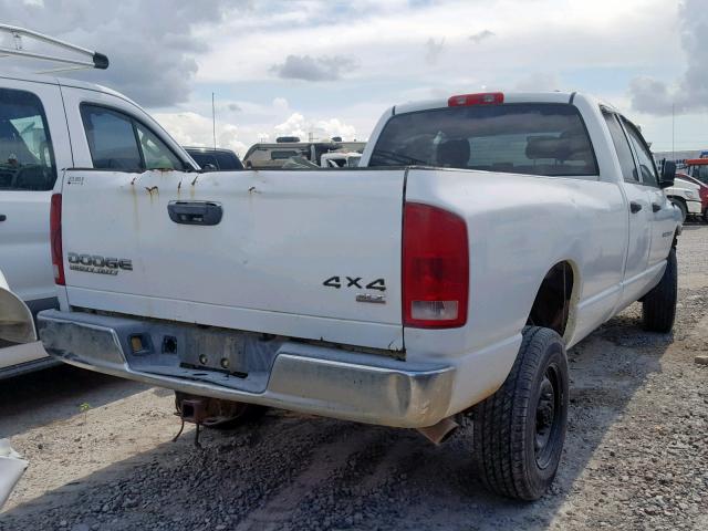 3D7KU28C84G220128 - 2004 DODGE RAM 2500 S WHITE photo 4