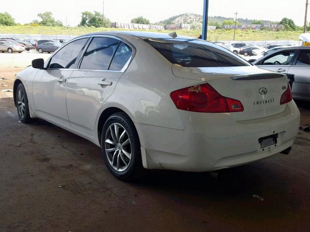 JNKCV61F19M052861 - 2009 INFINITI G37 WHITE photo 3