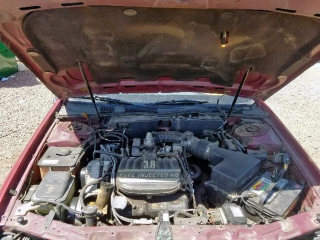 1FALP5243SG158323 - 1995 FORD TAURUS GL RED photo 7