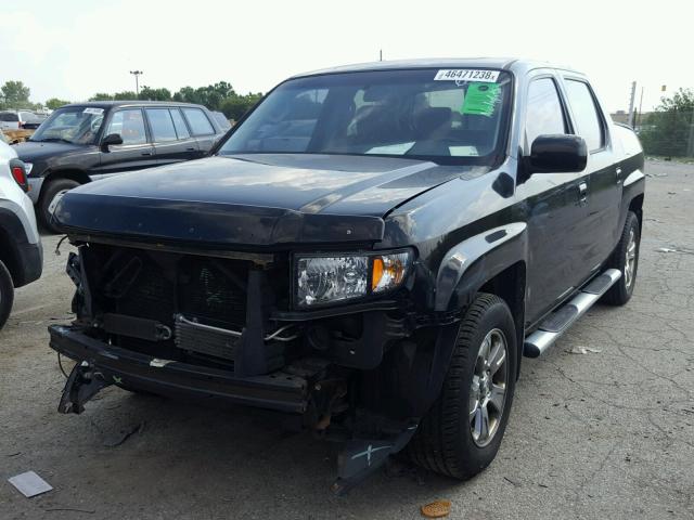 2HJYK165X8H501910 - 2008 HONDA RIDGELINE BLACK photo 2