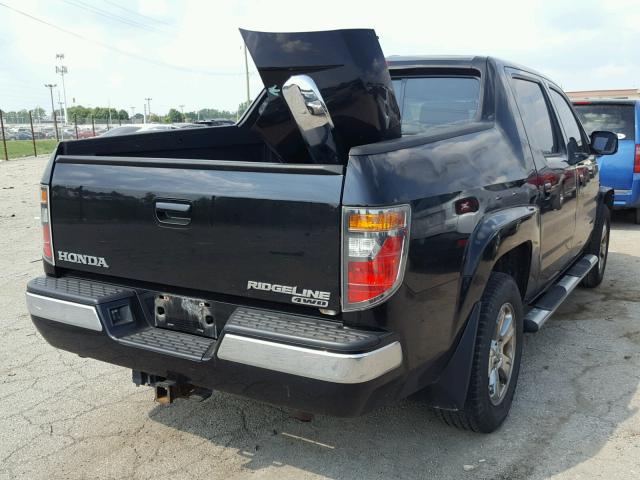 2HJYK165X8H501910 - 2008 HONDA RIDGELINE BLACK photo 4