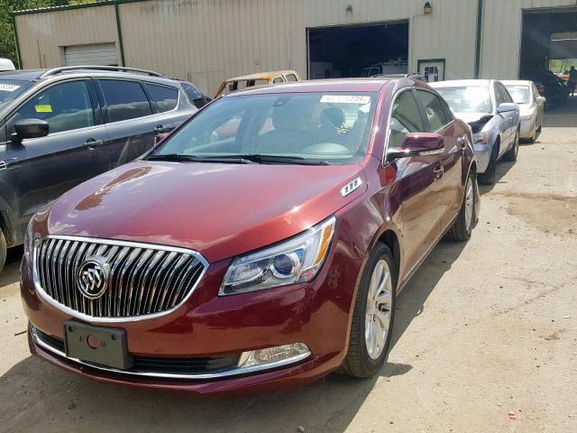 1G4GB5G38FF226584 - 2015 BUICK LACROSSE MAROON photo 2