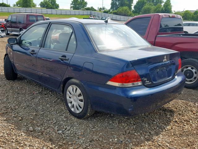 JA3AJ26E76U067260 - 2006 MITSUBISHI LANCER ES BLUE photo 3