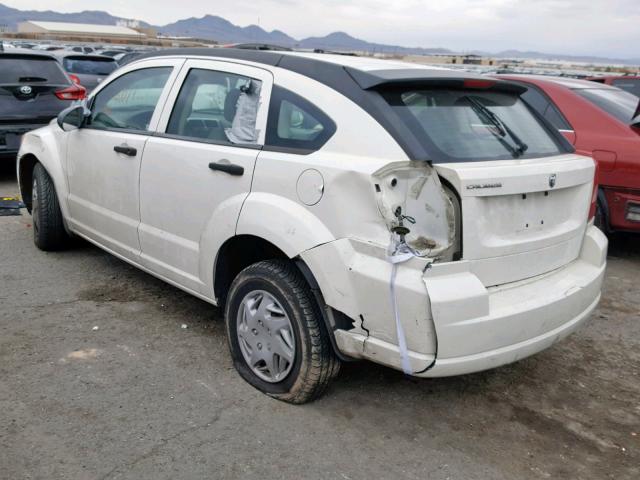 1B3HB28BX7D407584 - 2007 DODGE CALIBER WHITE photo 3