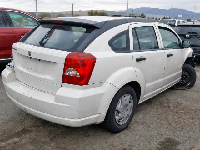 1B3HB28BX7D407584 - 2007 DODGE CALIBER WHITE photo 4