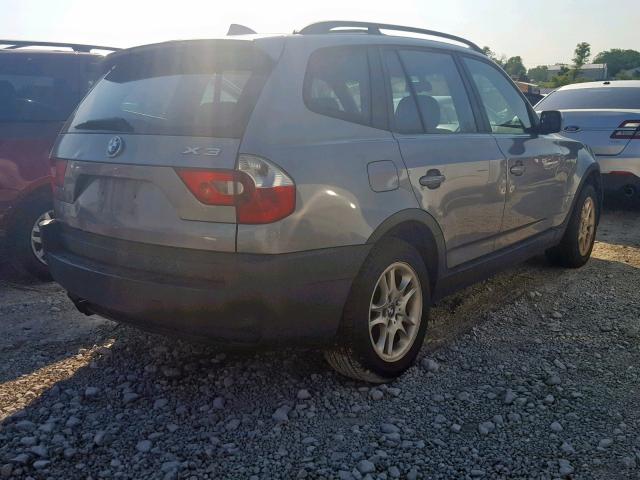 WBXPA73404WC42699 - 2004 BMW X3 2.5I GRAY photo 4